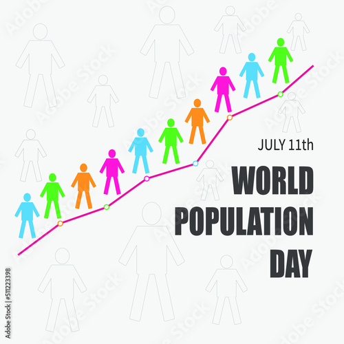 Illustration,Poster Or banner Of World Population day