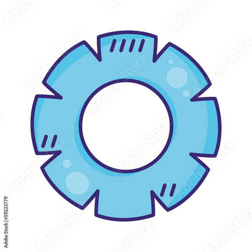 blue gear cog machine