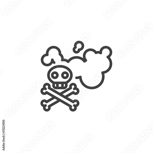 Air pollution line icon