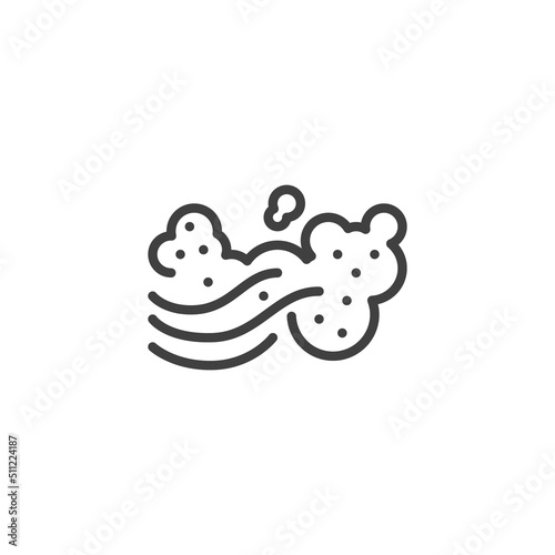 Dust Air Pollution line icon