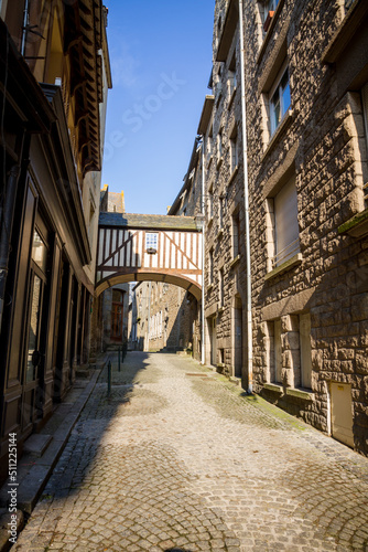 Fototapeta Naklejka Na Ścianę i Meble -  Street in the city of Saint-Malo, Brittany, France