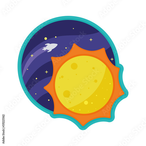sun space outer sticker