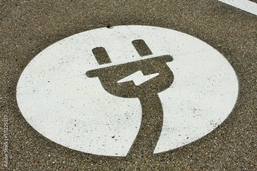 Parking spot for electric car