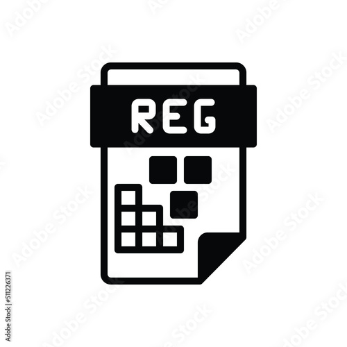 Black solid icon for reg application