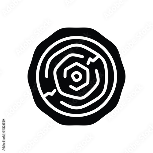 Black solid icon for hardwood