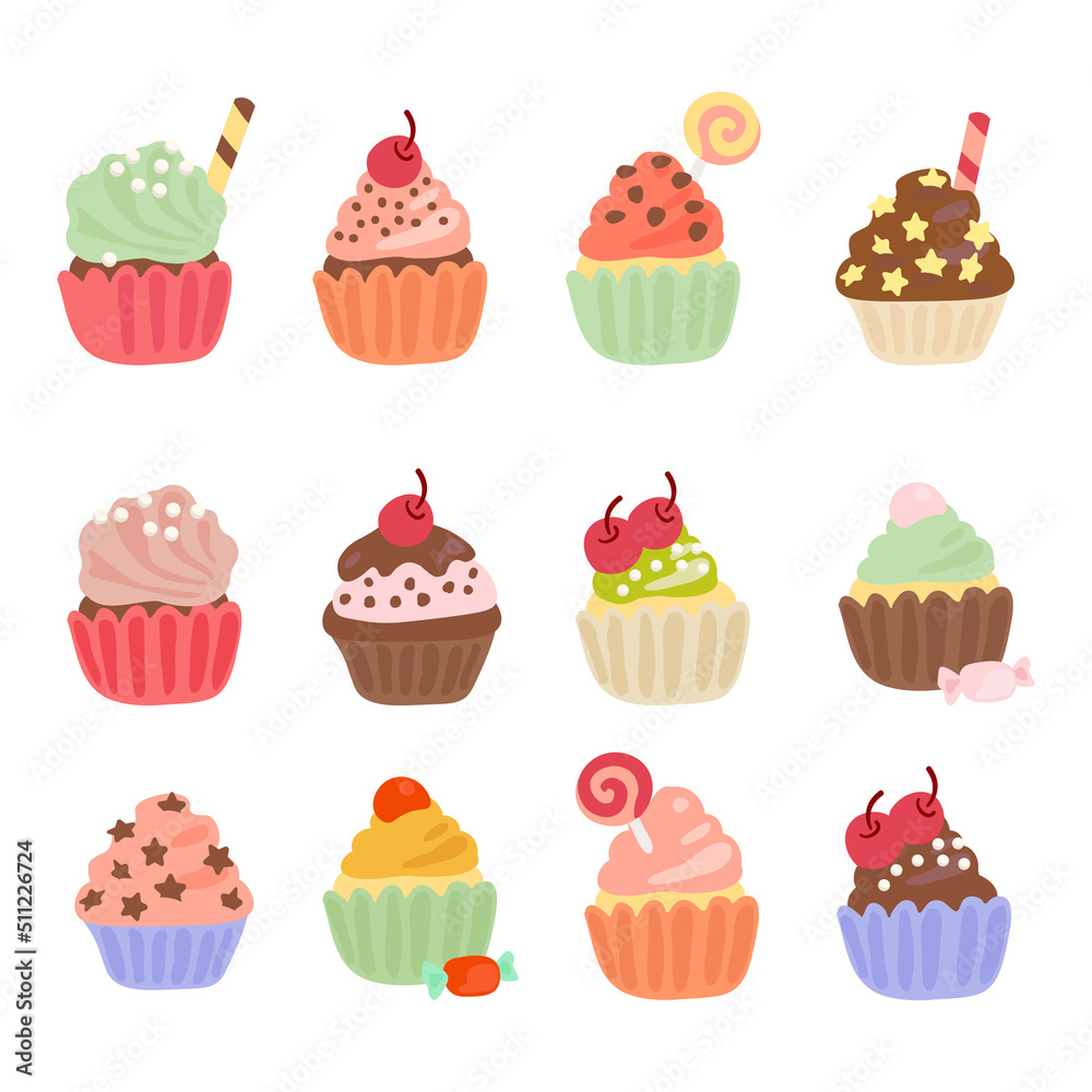 Delicious cupcake. Dessert vector illustration design Delicious cupcake. Dessert vector illustration design