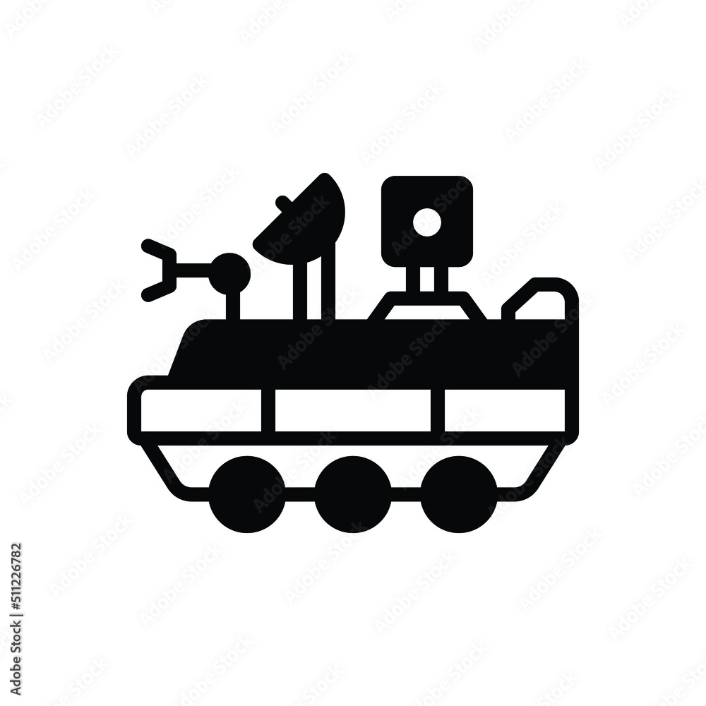 Black solid icon for rover Black solid icon for rover