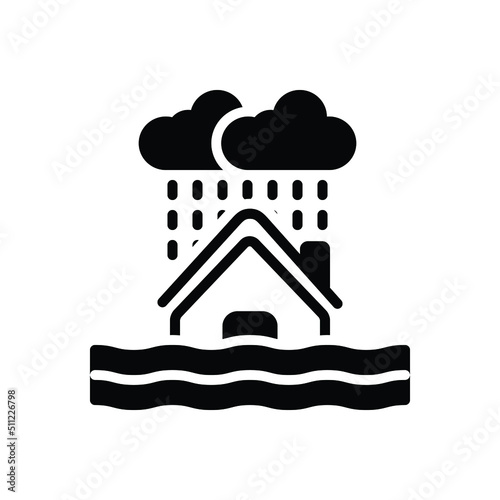 Black solid icon for severe