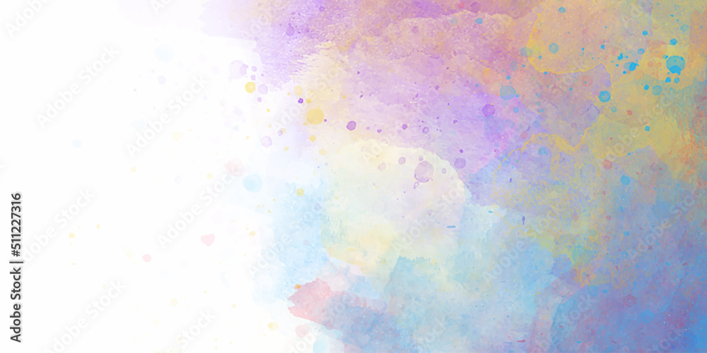 Watercolor paper background. Abstract Painted Illustration. Brush stroked painting.