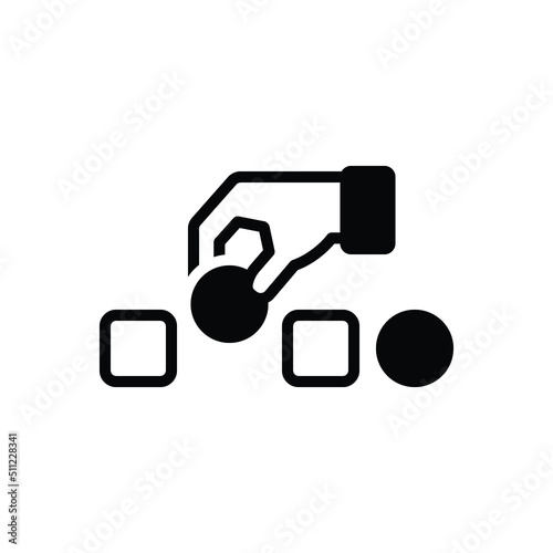 Black solid icon for choosing