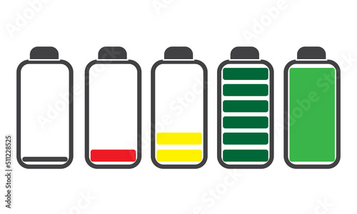 battery icon level, charger energy indicator icon