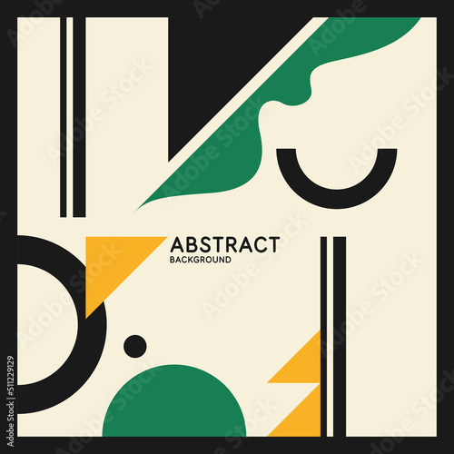 Composition with geometric shapes. Abstract background for design. Trendy stylish graphics