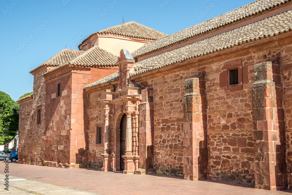 View at the Church of Santa Maria in the streets of Alcazar de San Juan - Spain