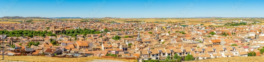 Panoramic view at the Consuegra town - Spain