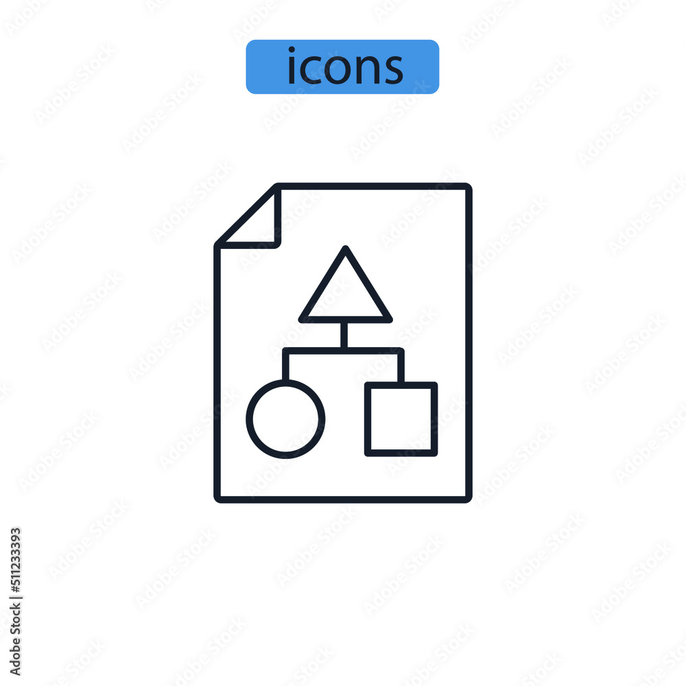 Process icons symbol vector elements for infographic web Process icons symbol vector elements for infographic web