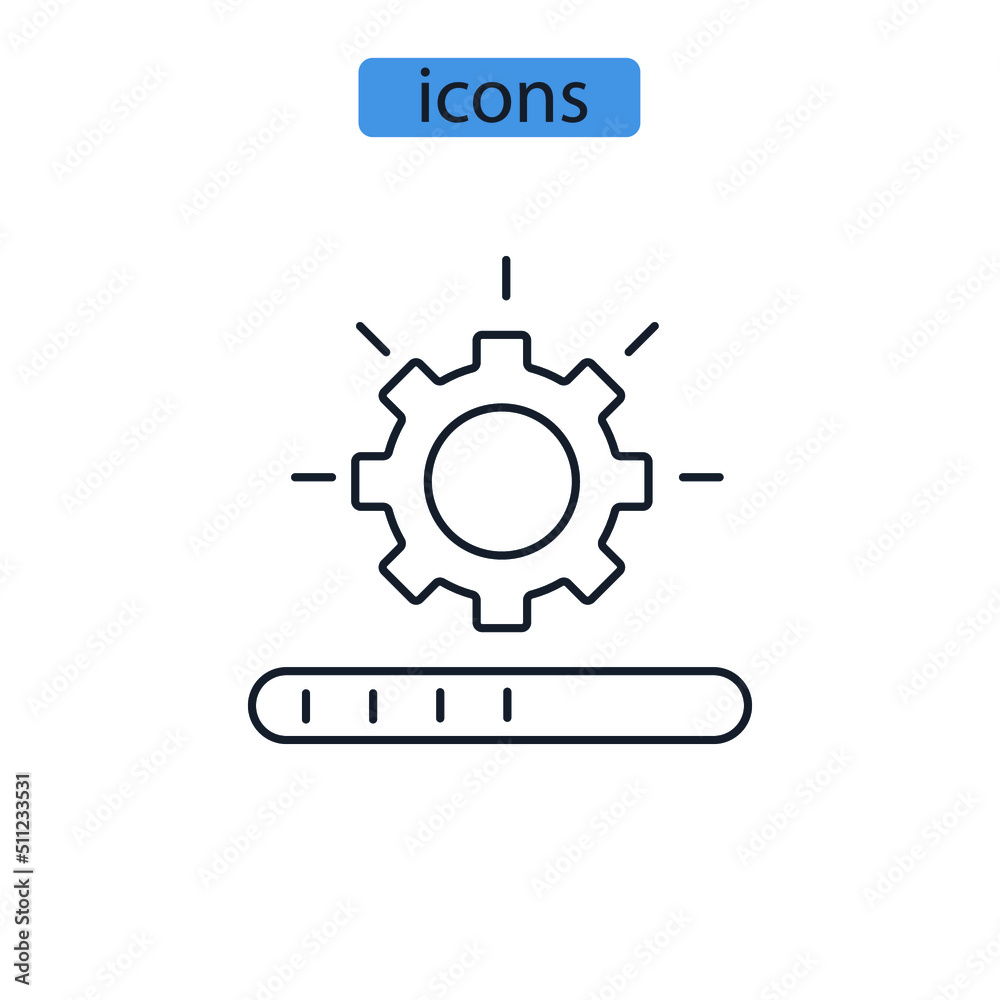 restoring data icons symbol vector elements for infographic web restoring data icons symbol vector elements for infographic web