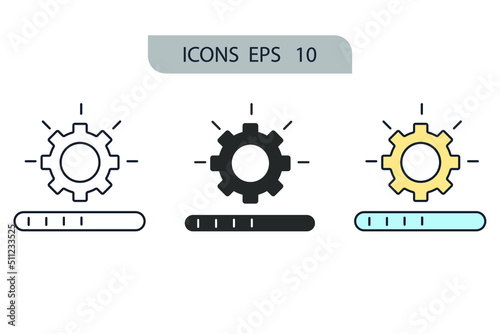 restoring data icons  symbol vector elements for infographic web