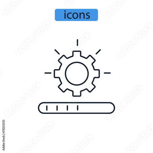 restoring data icons  symbol vector elements for infographic web