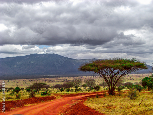 kenian landscape with clouds
