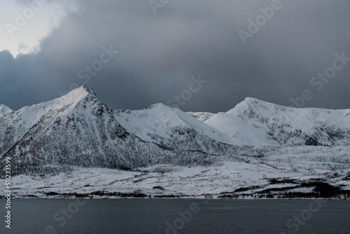 snow covered mountains