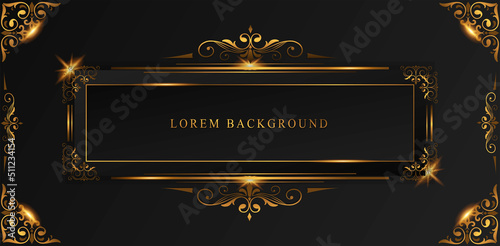 elegant frame design in gold and black