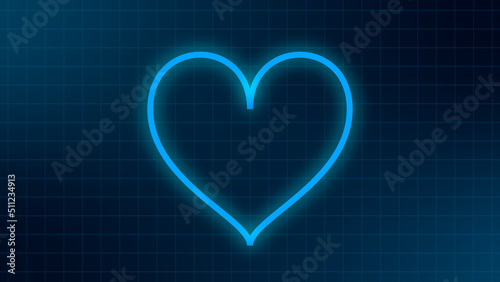 Simple heart-shaped formation trail in high resolution. Heart shape digital background