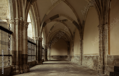 The cloister of cathedral of Toledo, Spain