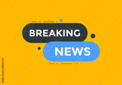 Breaking news button. Breaking news web template. Sign icon banner
