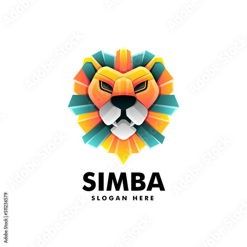 Free Download Vector Logo Illustration Lion Gradient Colorful Style. - GFXLoad
