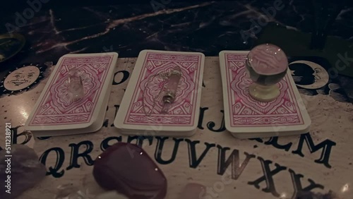 Seance of spiritualism and black magic. Prediction of the future.