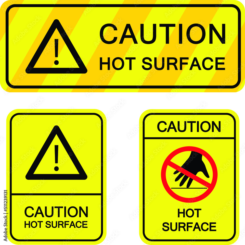 Obraz premium Hot Surface Sign