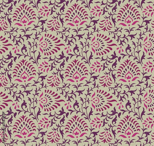 Colorful paisley floral pattern, textile , Rajasthan, royal India 