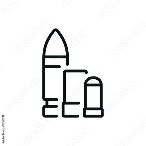 Valokuvatapetti Ammunition linear icon