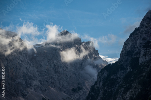 Mountains above Krma valey in Julian Alps