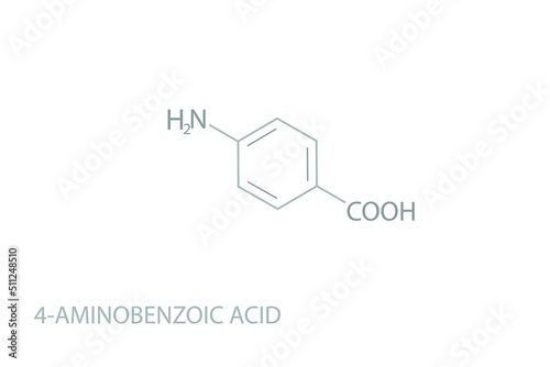 4-aminobenzoic acid molecular skeletal chemical formula.	 photo