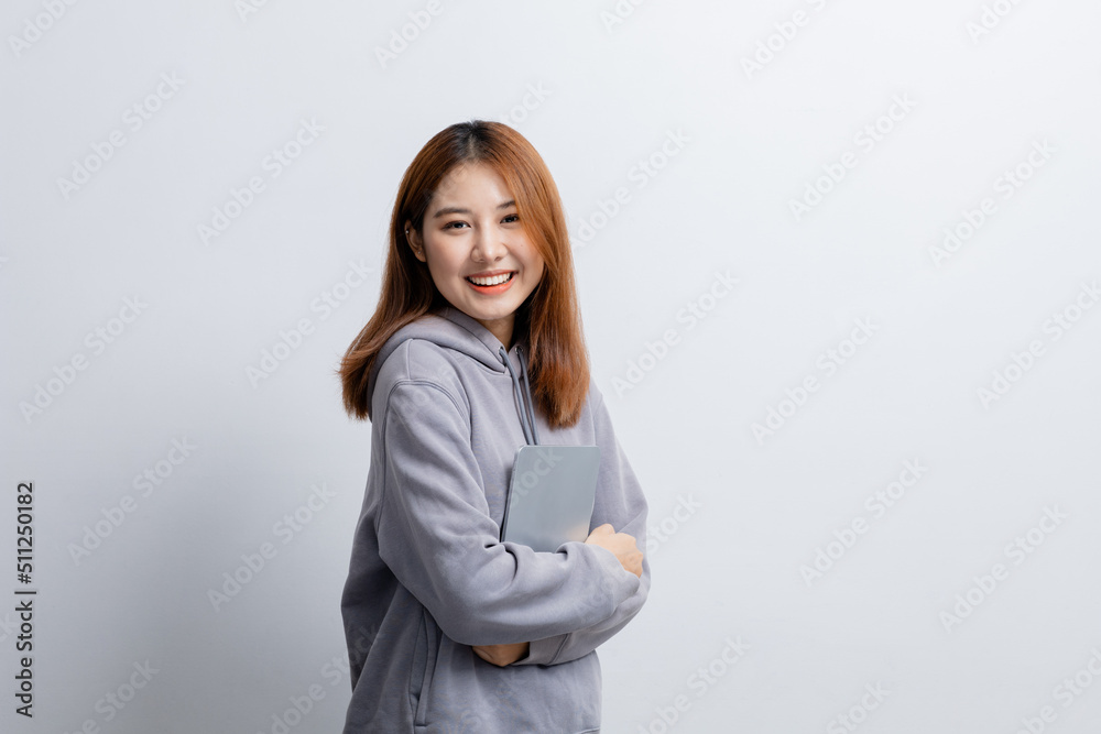 Beautiful Asian woman gesturing for advertisement editing on isolated background, portrait concept used for advertisement and signage, isolated over white background, copy space. Beautiful Asian woman gesturing for advertisement editing on isolated background, portrait concept used for advertisement and signage, isolated over white background, copy space.