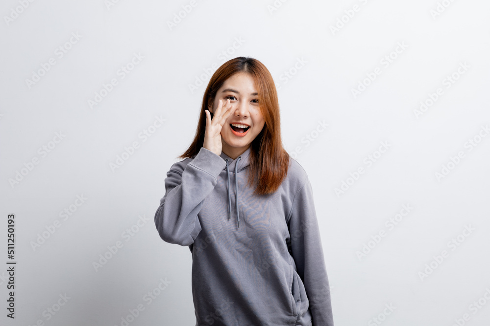 Beautiful Asian woman gesturing for advertisement editing on isolated background, portrait concept used for advertisement and signage, isolated over white background, copy space. Beautiful Asian woman gesturing for advertisement editing on isolated background, portrait concept used for advertisement and signage, isolated over white background, copy space.