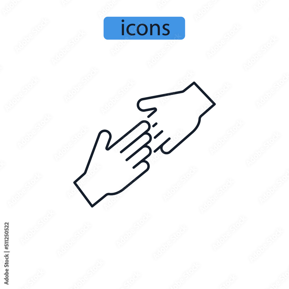 participation icons  symbol vector elements for infographic web