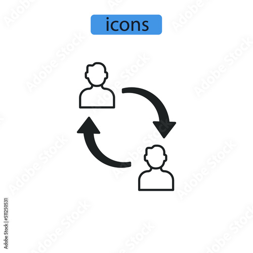 reciprocity icons  symbol vector elements for infographic web photo