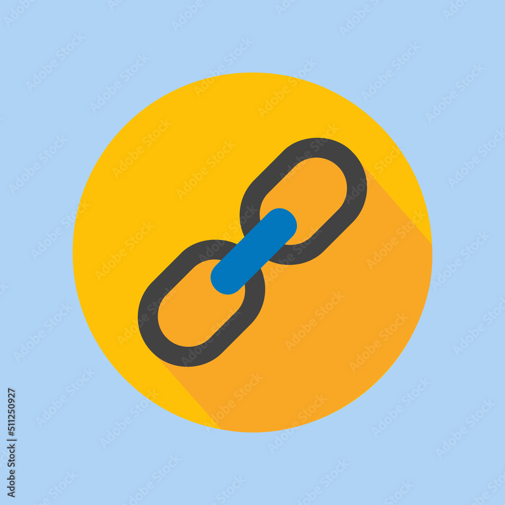 Hyperlink icon in flat style about user interface, use for website mobile app presentation Hyperlink icon in flat style about user interface, use for website mobile app presentation