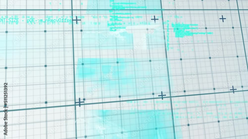 Animation of data processing over grid