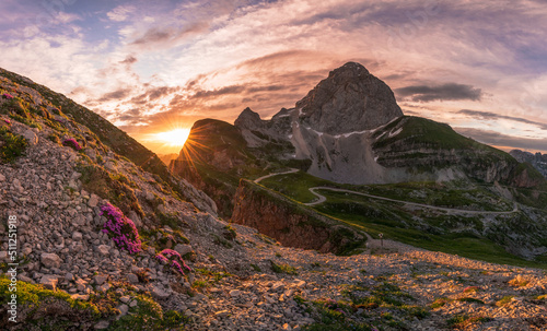 Photography Sunrise at the Mangart mountain