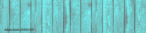 Panorama old distressed blue wood texture background.