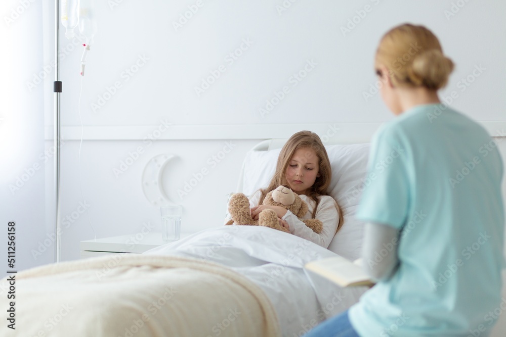 Sick girl in a bed Sick girl in a bed