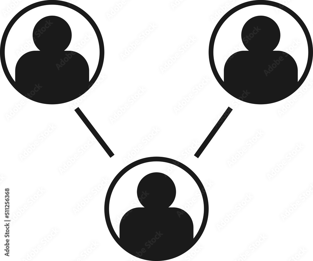 Media management icon, teamwork icon vector Media management icon, teamwork icon vector