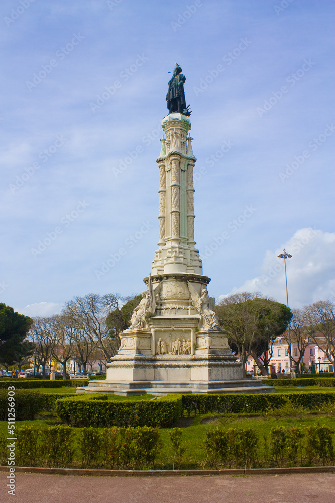 Monument to Afonso de Albuquerque in front of the Belém Palace in Lisbon	
