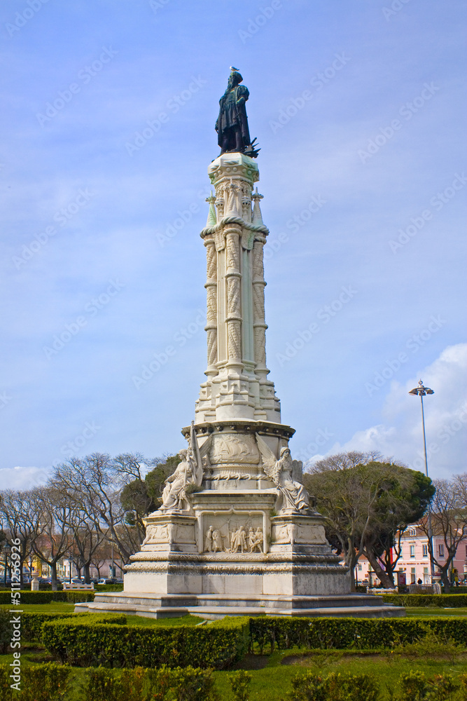 Monument to Afonso de Albuquerque in front of the Belém Palace in Lisbon, Portugal