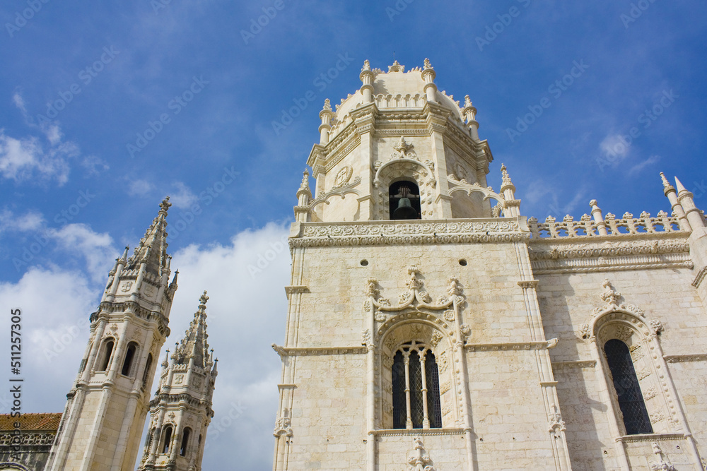 Jeronimos Monastery or Hieronymites Monastery (former monastery of the Order of Saint Jerome) in Lisbon, Portugal	
