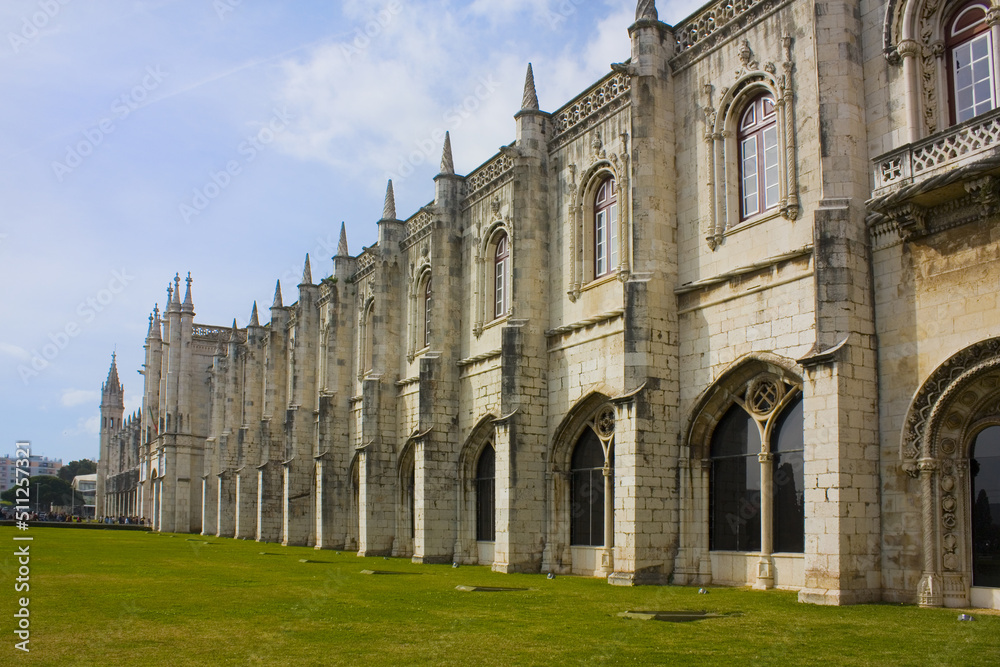 Jeronimos Monastery or Hieronymites Monastery (former monastery of the Order of Saint Jerome) in Lisbon, Portugal