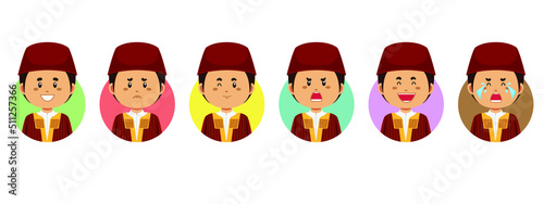 Tunisians Avatar with Various Expression